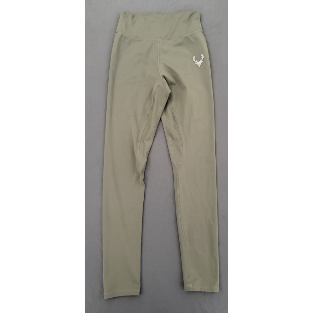 Bucked Up Legging Women's Size Small Green Full Length Deer Logo Athletic